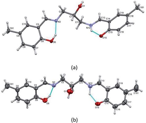 Perspective Views Of Two Forms Of Ligand Molecule A H L A And B H