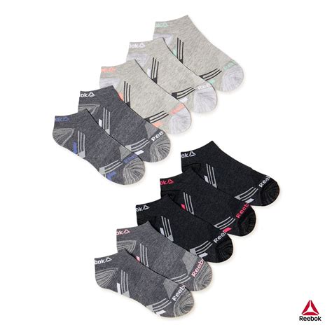 Reebok Womens Lightweight Low Cut Socks 10 Pack