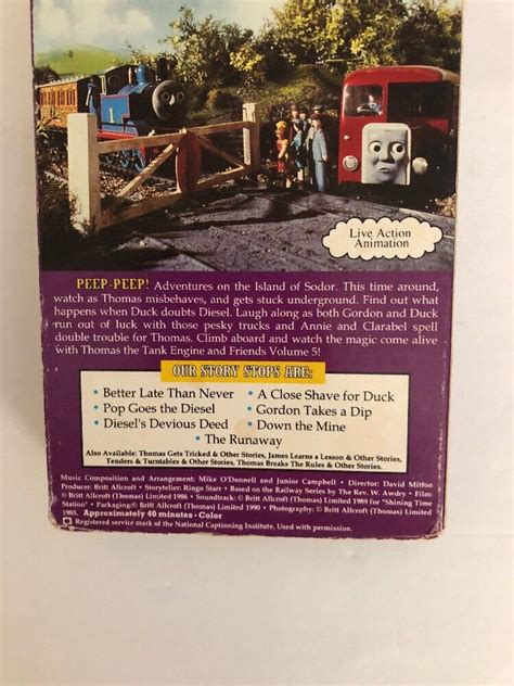 THOMAS THE TANK ENGINE FRIENDS BETTER LATE THAN NEVER VHS 1991 RARE