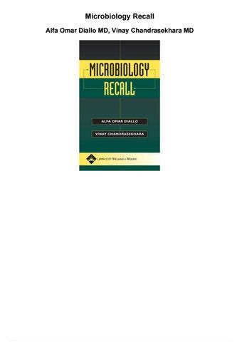 Microbiology Recall Pdf By Tula Deforest Issuu