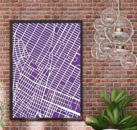 College Campus Map NYU Art Print Instant Download Wall Decor University ...