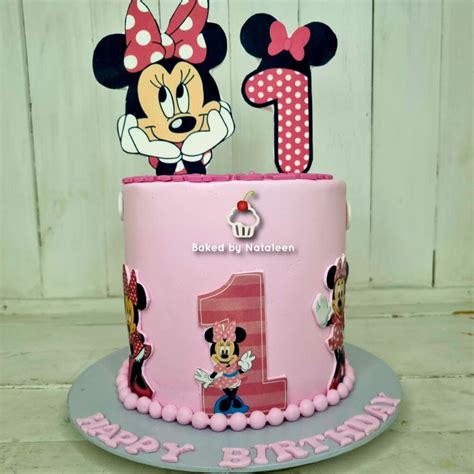 Minnie Mouse First Birthday Cake | Baked by Nataleen