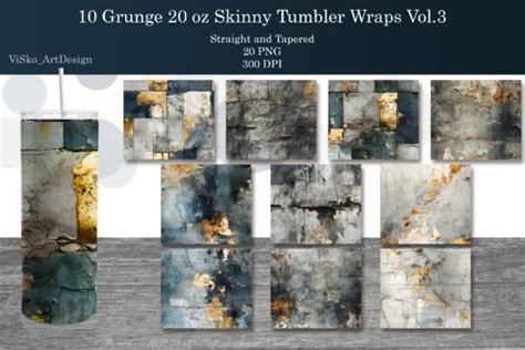 Grunge Oz Tumbler Sublimations Vol Graphic By Visko Artdesign