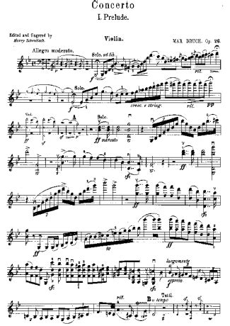 Bruch Violin Concerto No Sheet Music For Violin