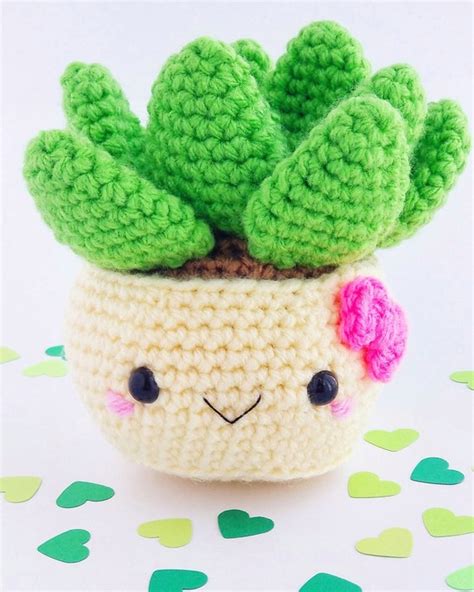 Crocheted Succulent Plushie Etsyde