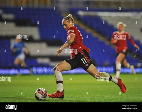 Leah Galton Manchester United On The Ball During The Womens