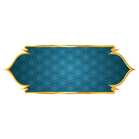 Luxe Gouden Arabische Islamitische Banner Titel Frame Achtergrond