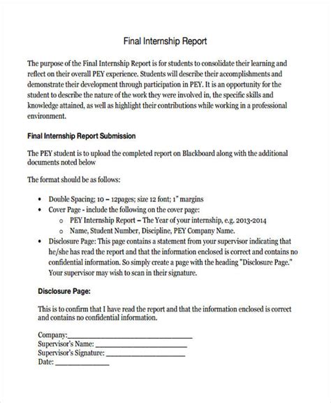 Sample Internship Report For Business Students