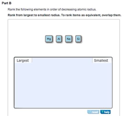 Solved Rank The Following Elements In Order Of Decreasing