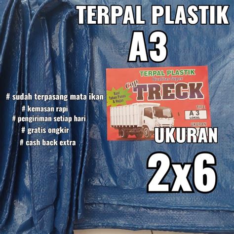 Jual Terpal Plastik A Ukuran X Meter Cap Treck Shopee Indonesia