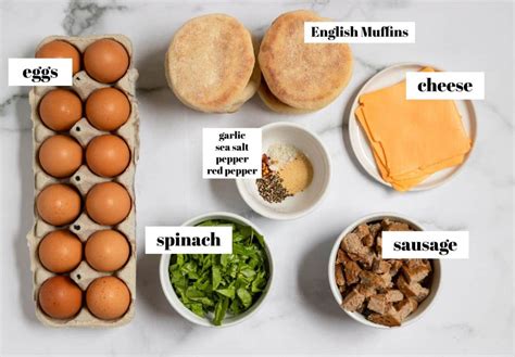 Sausage McMuffin Recipe with Spinach {Freezer Friendly} | Lemons & Zest