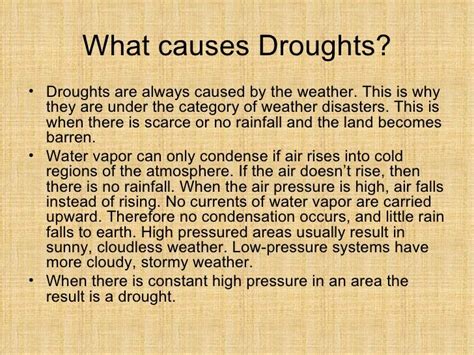 Droughts