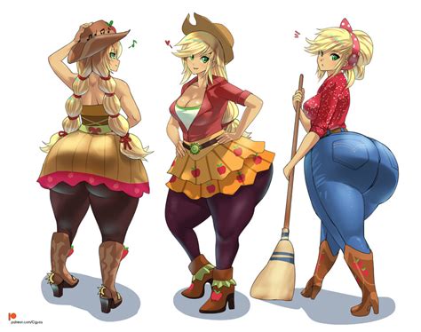 Rule 34 1girls Applejack Mlp Ass Big Ass Big Breasts Blonde Hair