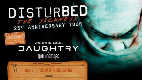 DISTURBED ANNOUNCES 34 DATE THE SICKNESS 25TH ANNIVERSARY TOUR IN NORTH