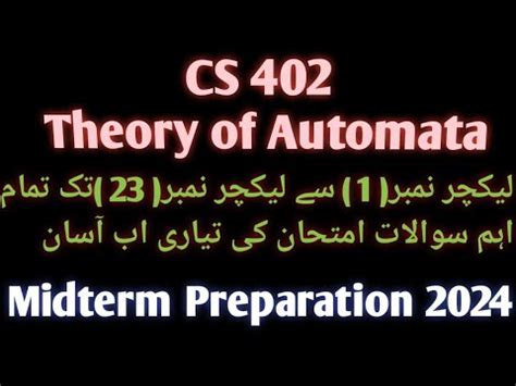 Cs Midterm Preparation Cs Lecture To Cs Full