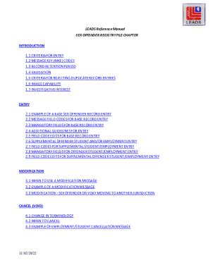 Fillable Online Using Ofm To Enter And Manage A Sex Offender In Nsor