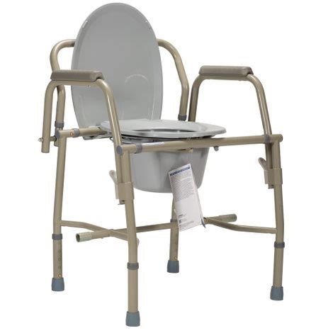 Dynarex Drop Arm Folding Commode