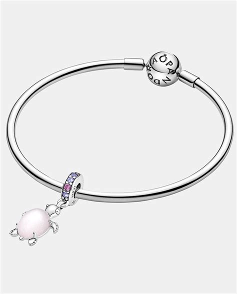 Charm Colgante Pandora Moments Tortuga Marina De Plata Y Cristal Murano