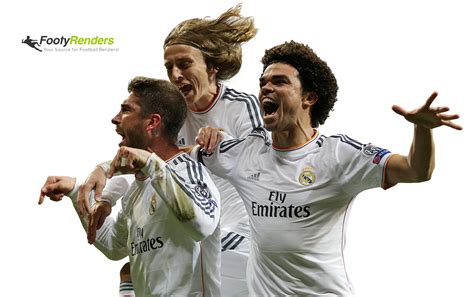 Sergio Ramos, Luka Modric & Pepe football render - FootyRenders