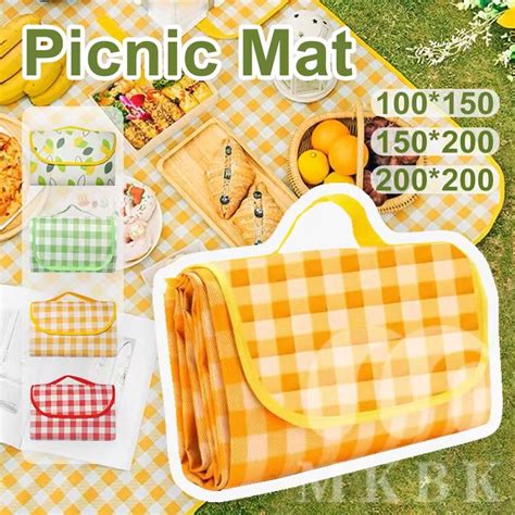 MKBK Picnic Mat 200 300cm 200 200cm Waterproof Oxford Foldable Outdoor