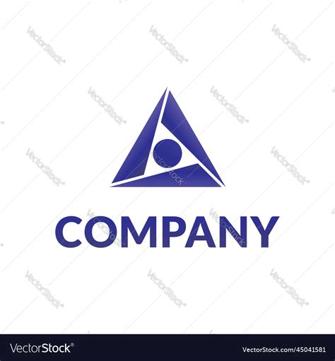 Triangle eye three angle logo design concept Vector Image