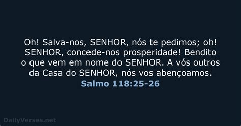 14 de abril de 2019 Versículo da Bíblia do dia ARA Salmo 118 25