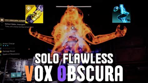 Solo Flawless Legend Vox Obscura Warlock Season Of The Wish