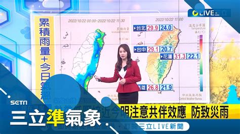 共伴雨彈來襲 今明兩天降雨熱區在這裡 北北基宜東5縣市大雨特報要防致災性降雨 明起全台降溫北部濕涼微冷 中南部天氣轉涼│氣象主播