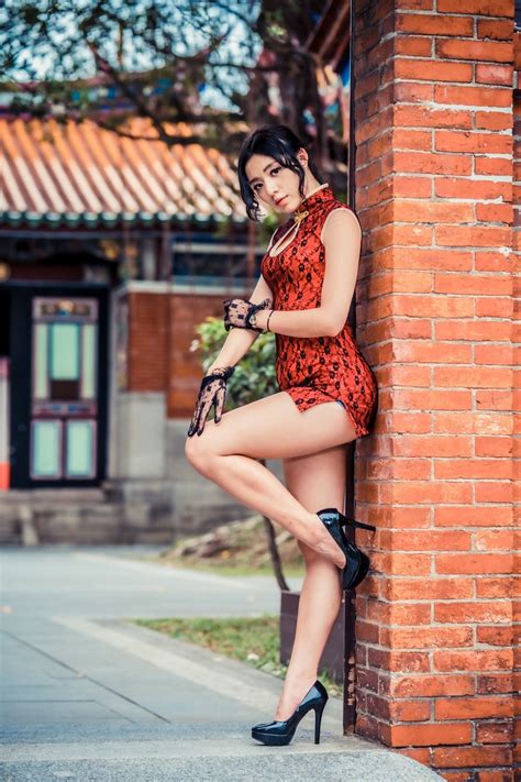 Asian Pose Dress Legs Stilettos Glance Hd Phone Wallpaper Rare