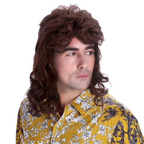 Baiansyy 80s Mullet Wig For Men Long Curly Hair India Ubuy