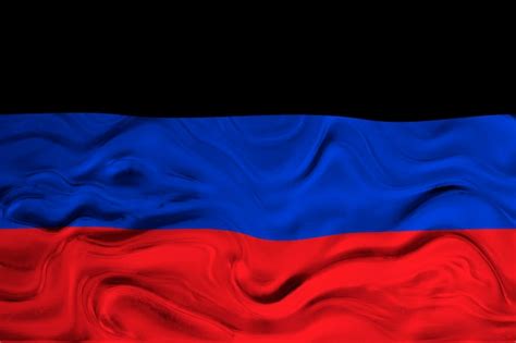 Bandeira Nacional Da Rep Blica Popular De Donetsk Fundo A Bandeira