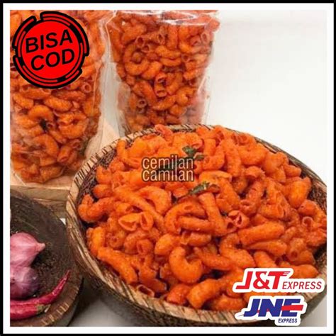 Jual COD Snack Kiloan MAKARONI KEONG KERANG EXTRA PEDAS 250 Gram