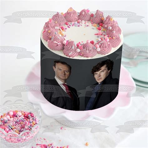 Sherlock Sherlock Holmes Mycroft Holmes Grey Background Edible Cake To