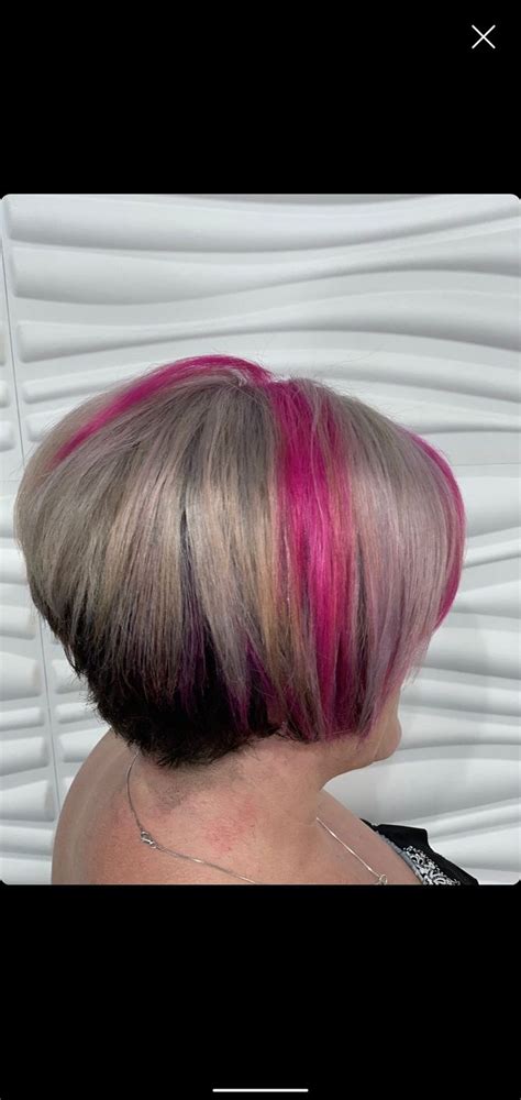 short hair with pink highlights how to do