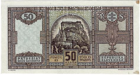 50 Ks 1940 série Hv perforace SPECIMEN Aukro