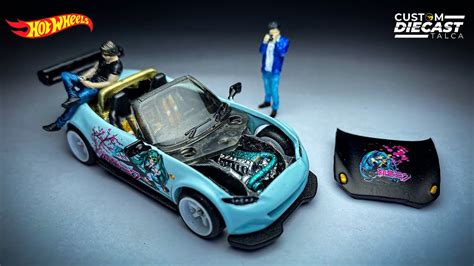 Custom Hot Wheels Mazda Mx Miata Hatsune Miku Youtube