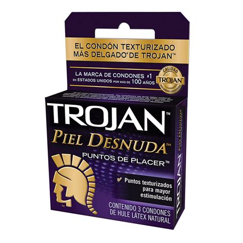 Condón Trojan Piel Desnuda Puntos De Placer 3 Piezas Soriana