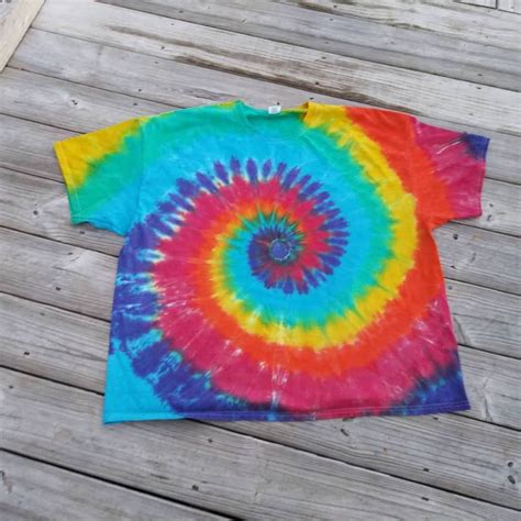 3xl Rainbow Spiral Tie Dye T Shirt Pieceful Worlds Clothing