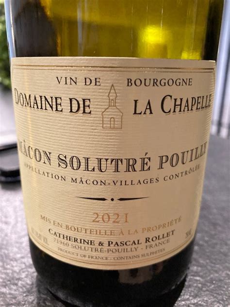 Catherine Et Pascal Rollet M Con Solutr Pouilly Domaine De La