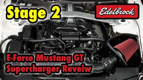 Edelbrock Mustang E Force Supercharger Stage Install And Test Youtube