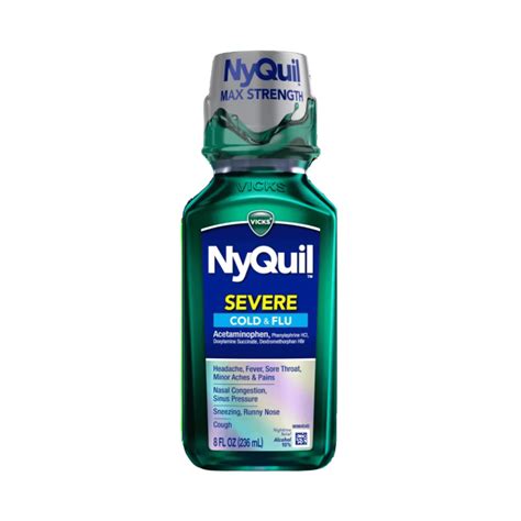 NyQuil SEVERE Maximum Strength Cough, Cold & Flu Night-time Relief Liq