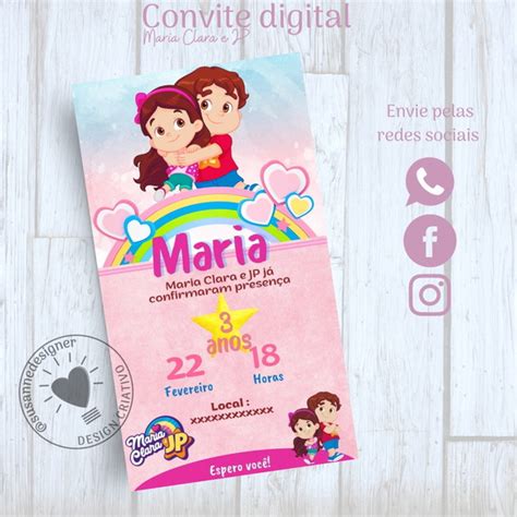 Convites Virtuais Maria Clara E Jp Produtos Elo