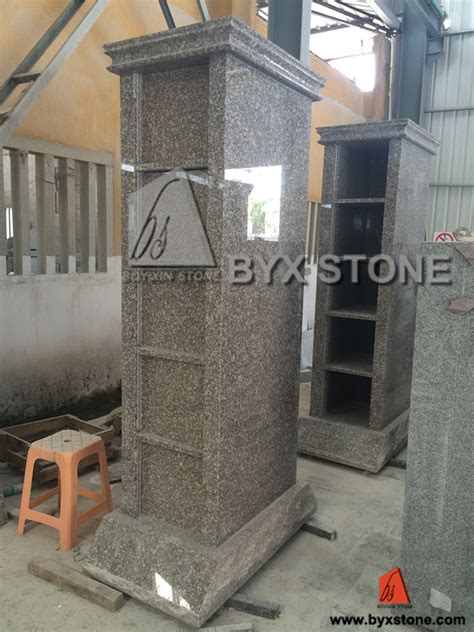 5 Niches Pink Granite Columbarium Columbaria China Stone