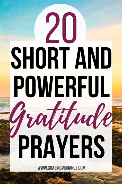 20 Short And Powerful Gratitude Prayers For Everyday Chasing Vibrance