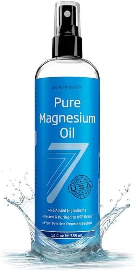 Seven Minerals Pure Magnesium Oil Spray Big Fl Oz Lasts Months