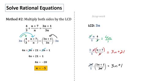 Algebra 2 Solve Rational Equations Part 1 Youtube