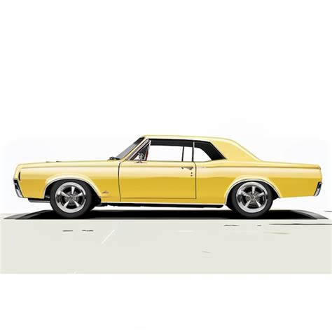 Premium Photo Yellow Car With Black Rims Parked On A Street With A