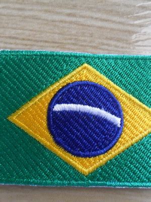 Patch Bordado Bandeira Do Brasil Termocolante Mini Cm