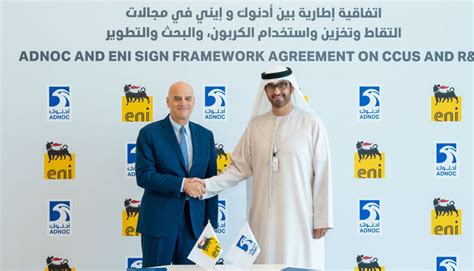 ADNOC And Eni Sign Strategic Framework Agreement On CCUS And Research