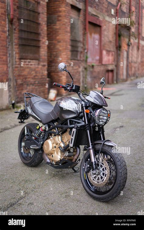 Moto Morini Scrambler 1200 in urban streets Stock Photo - Alamy